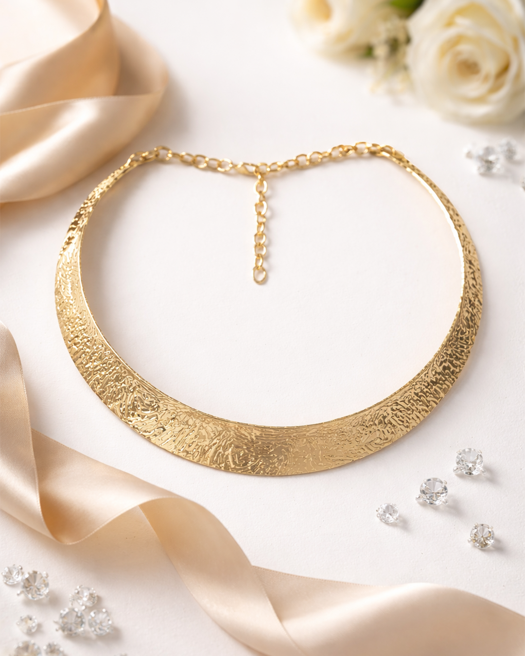 ✨ choker aro chapa larga matelada banhado