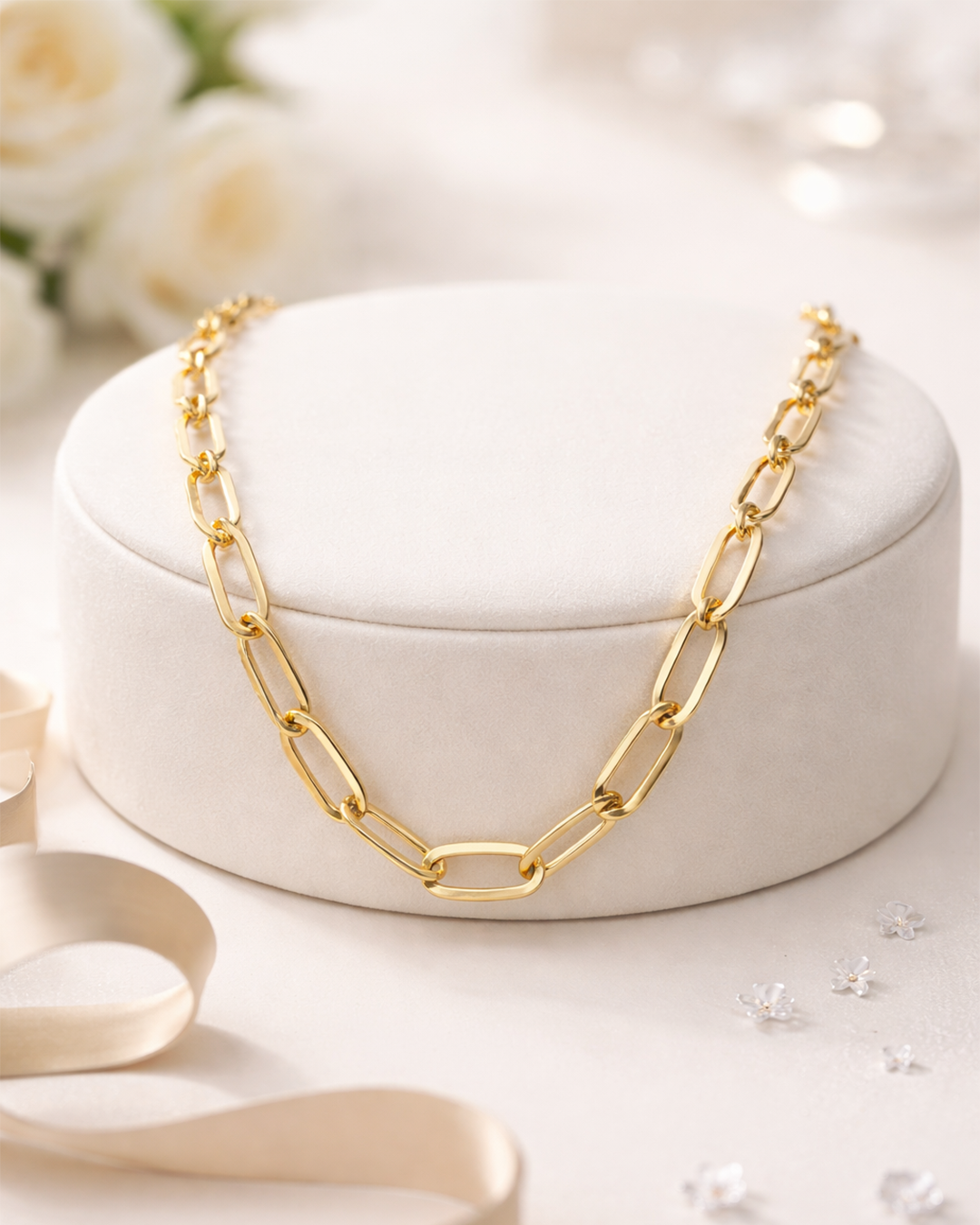 ✨Colar choker elos cartier largo liso