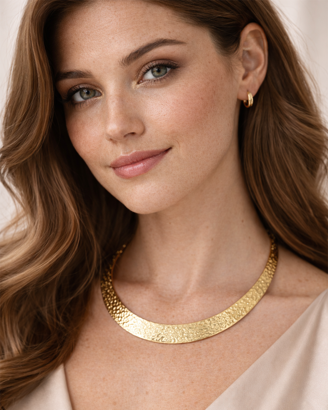 ✨ choker aro chapa larga matelada banhado