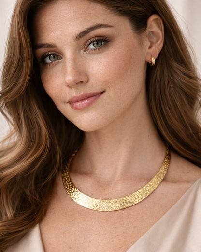 ✨ choker aro chapa larga matelada banhado