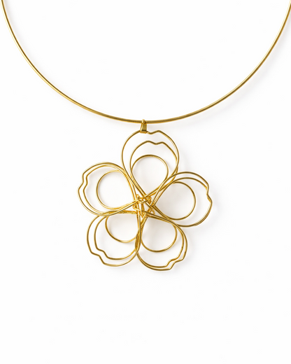 ✨ Colar choker floral