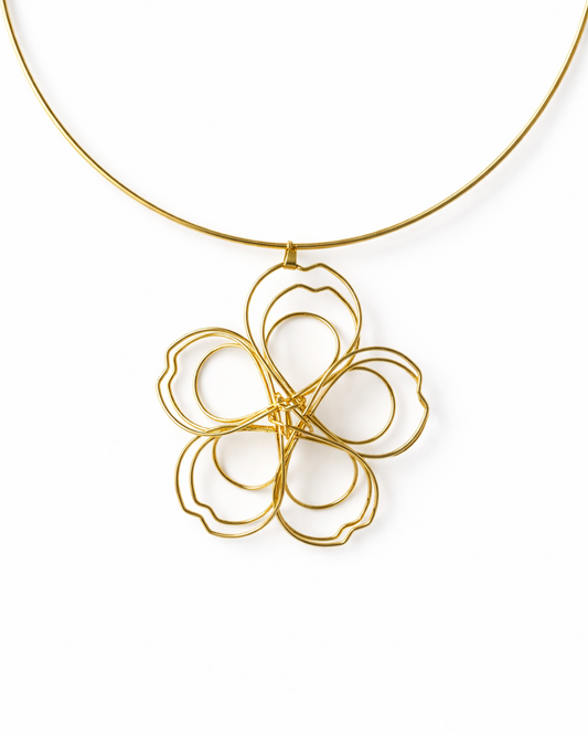 ✨ Colar choker floral