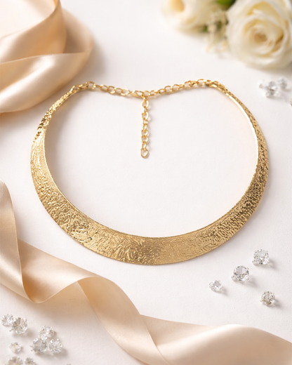 ✨ choker aro chapa larga matelada banhado