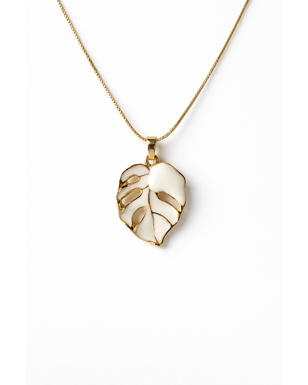 ✨colar pingente de folha banhado ouro 18k