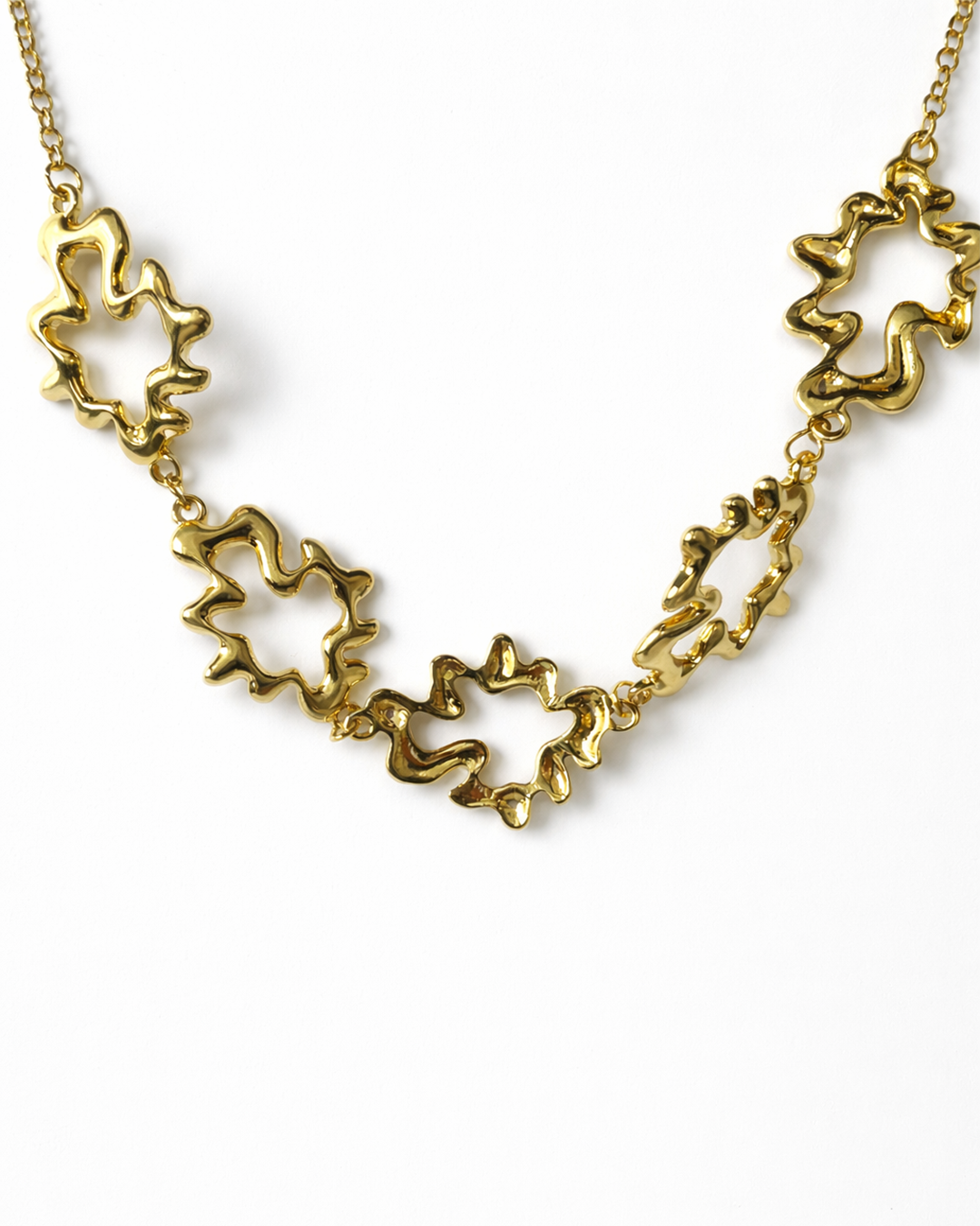 ✨ conjunto choker elo porugues pingentes organicos vazados
