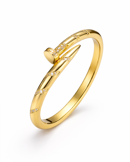 ✨ Bracelete articulado com detalhes cravejados em Ouro 18k